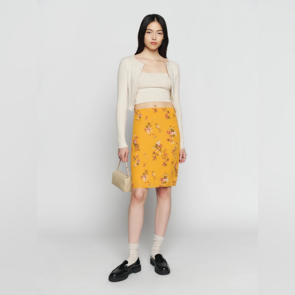 Reformation yellow skirt